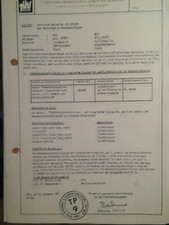 TÜV-Gutachten  RS Verbreiterung Ford Fiesta I 1981