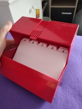 Herlitz Karteikasten / Lernbox / DIN A6 / rot mit Register 