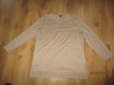 Street One Langarm-Shirt/Tunika Gr. 44 -Wild-Leder-Optik - beige - NEU