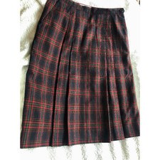 Schuluniform 50% Wolle karierter Rock Faltenrock in rot aus Korea