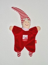 Sigikid Lilalummerle Puppe Wichtel 40725 rot Schmusetuch Schnuffeltuch wie NEU