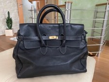 Damen Handtasche Tasche Shopper Leder schwarz LUIGITASSELLI  Italian hand made