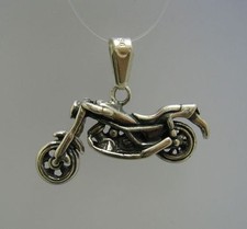 Stilvoller Anhänger aus Sterlingsilber Original Solid Arbeitsgemeinschaften 925 Motorrad Handarbeit