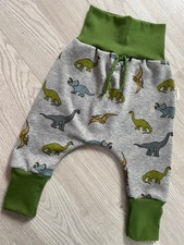 ♥ Warme Baby Pumphose aus Alpenfleece ♥ Gr.  74 / 80 Handmade *Dinos*
