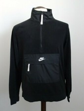 Herren Nike Schwarz darlegen Tasche 1/2 Reißverschluss Fleece Top-Größe Medium