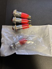 4x Led 14mm Anzeigelampe, ROT, Von RS, 24-36V, 16mm Chromeinfassung, 4 Stück