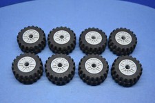 LEGO 8 x Reifen Felge neuhell grau Light Bluish Gray Wheel 30.4x14 Hole 55981c02