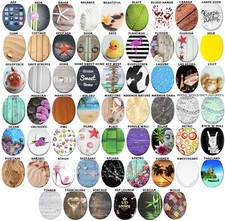 WC SITZ TOILETTENDECKEL KLODECKEL DECKEL BAD TOILETTENSITZ MIT ABSENKAUTOMATIK