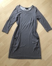 Kleid, Gina Benotti Kleid, blaugrau mit kleinen  Rauten, Gr. S.