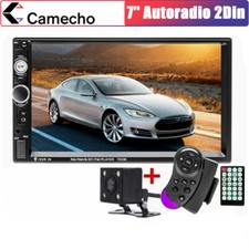 7" Autoradio Stereo Bluetooth Doppel 2Din USB TF FM AUX MP5 MP3 Player + Kamera