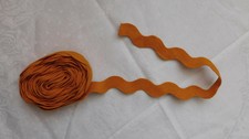 Stoffborte, Zickzack-Borte, orange, Streifen ca. 5,42 Meter lang, ca. 1,8 cm bre