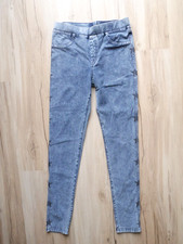 H&M Hose Jeggings denim jeansblau mit Sternendruck Mädchen Gr.152