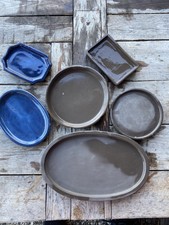 30 X BONSAI SCHALEN UNTERSETZER ( keine Schalen), Braun, vers. Formen- gebraucht