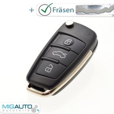 Schlüssel passend für Audi Gehäuse Rohling  A1 A3  A4 B7 A6 C6 TT Q3 8U + Fräsen