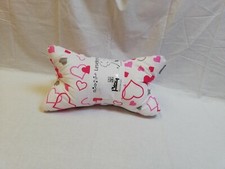 Leseknochen Kinder Handmade Buchstütze  Kissen Herzen Herzchen Rosa Pink Grau 