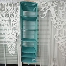 1 x Hängeregal Stoffschrank hängend Hängeaufbewahrung Stoffregal - Mintgrün