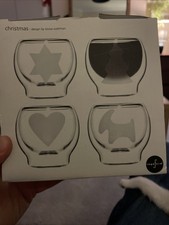 Sagaform Schweden 4er Set weihnachtliches Thema Glühweingläser verpackt.