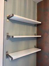 Neuwertig! 3 Regalböden WEIß Lack mit passenden Aufhängungen Bergshult/Granhult