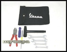 VESPA Werkzeugtasche Werkzeug Bordwerkzeug 8-teilig schwarz weiss gestickt 