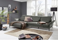 Musterring Couch Wohnlandschaft MR1350, Motorisiert, Echtleder Stone Grau, Neu!