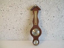 Wetterstation Eichenholz Thermometer Barometer Vintage