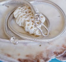 60 cm Schlangenkette Kette Ø 4,5 mm Handarbeit Halskette 925 Silber Silberkette