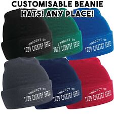 Land benutzerdefinierte Beanie Mütze Geschenk an jedem Ort Stadt anpassbare Herbst Winter BESPOKE