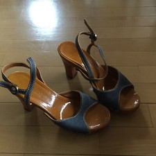 Damen MARC JACOBS Made in Italy  Sommer Sandale Jeans Holzsohle, Gr.40