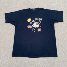 Vintage Single Stitch 90s T Shirt Herren XL Schwarz Screen Stars Best Software Tech