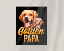 Poster Kunstposter Wandbild Bild mit Golden Retriever Hunde Geschenk Spruch 