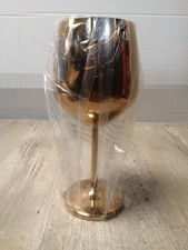 bruchsichere Weingläser/Weinkelche aus Edelstahl, Kupfer Edition, 6tlg, 21x 7,3c