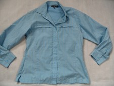 TCM schöne Trekkingbluse hellblau kariert Gr. 40/42 TOP SH121