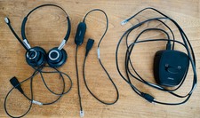 JABRA Headset Kopfhörer mit Anschlusskabel GN1216 + manueller Umschalter