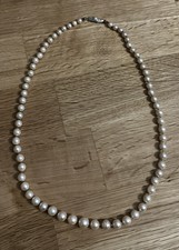 Perlenkette 585 Weißgold