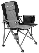 XGEAR Campingstuhl, zusammenklappbar, tragbar, mit hartem Armlehnen NEU