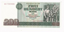 200 Deutsche Mark 1985 DDR Ro. 364F AC Fehldruck