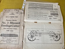Massey Harris Blizzardschneider sehr früh Vintage Landwirtschaftsteile Handbuch 1920