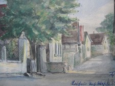 Lachen bei Neustadt - signiert - Aquarell 1907 - Maler Münchner Kunstakademie