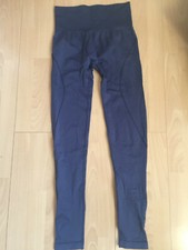 MYPROTEIN Sportleggings, Sporthose High Waisted Seamless blau Gr. S - NEU 