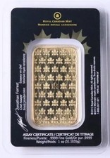 Royal Canadien Mint goldbaren 1 Oz  im Blister.