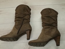 PAUL GREEN DAMEN STIEFELETTEN DESIGNER ECHT LEDER STIEFEL VINTAGE 6 1/2 ca EU 38