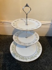 Dreistufiger Kuchenausstellungsständer Kuchen Scones Serviergeschirr Nachmittagstee