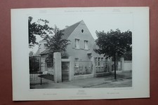 Jugendstil Architektur F Kristeller 1908 Berlin Wannsee Friedr Karl Str  32x48cm
