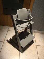 stokke tripp trapp hochstuhl, Grau Lackiertes Holz, Mit Babyset In Grau, Gut