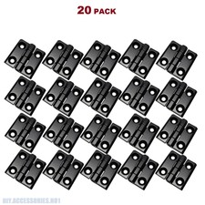 20 x 50mm Hintern Scharniere Tür Metall schwarz Scharnier Schrank Aluminium Box Backflap Schuppen