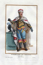 1779 Fernando Alvarez de Toledo Milan Portrait costumes antique print Duflos