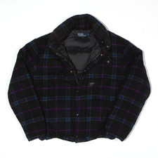 POLO RALPH LAUREN Daunen-Isolierjacke schwarz kariert gefüttert Herren M