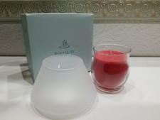 2 tlg Partylite Dekoschirm Mini geeist + Kerze Ballonglas