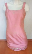 Ann Taylor Kleid Seidenkleid Seide Gr  36-38 Etui Wildseide Stickerei