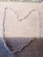 Halskette, Handarbeit, gebraucht, 52,5cm, silber/blau (15)